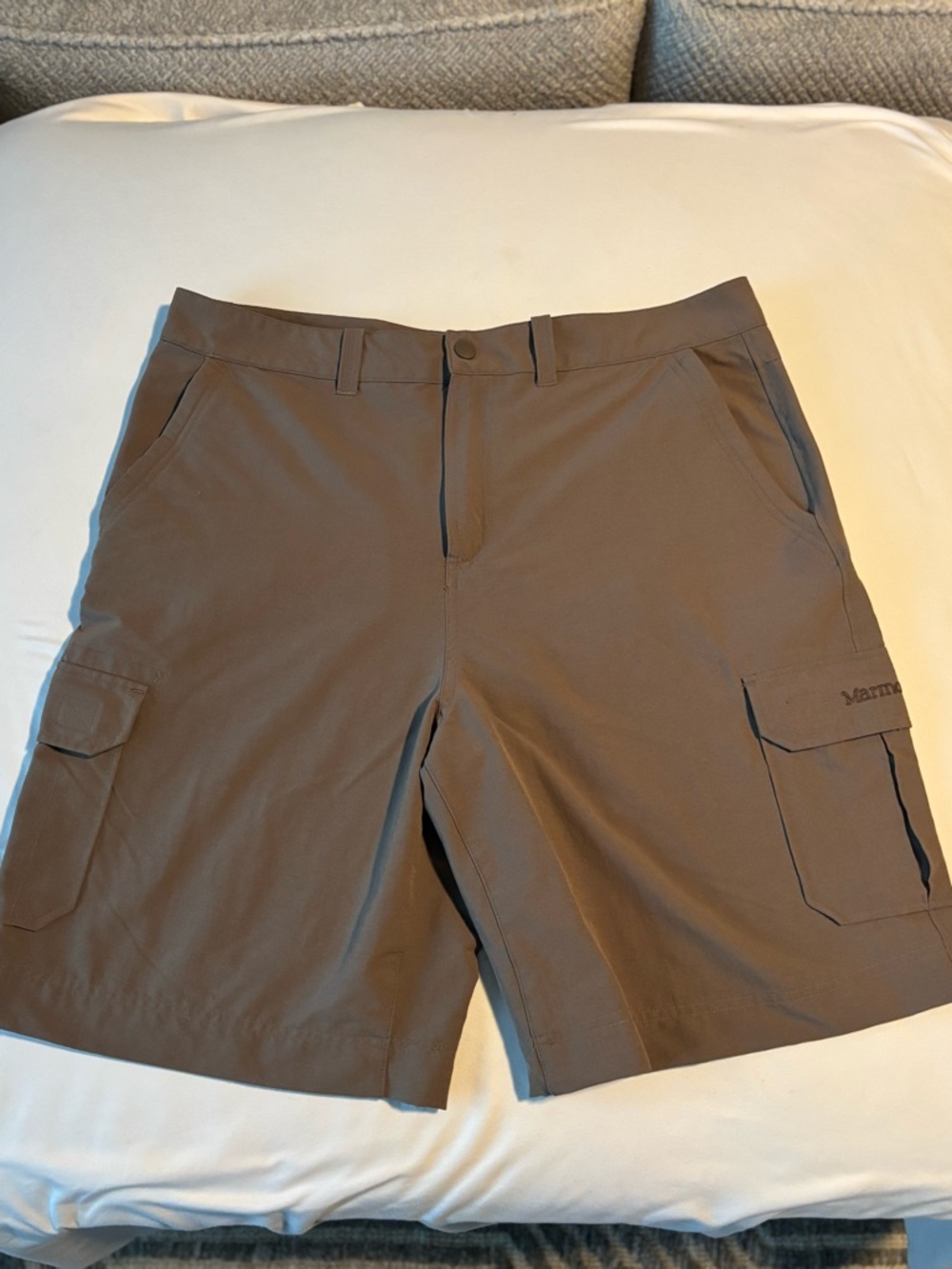 Marmot Men’s 38 Cargo Hiking Shorts Nylon Stretch Taupe Outdoor L6530